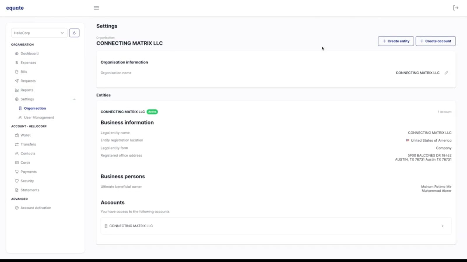 Automated expense review screenshot